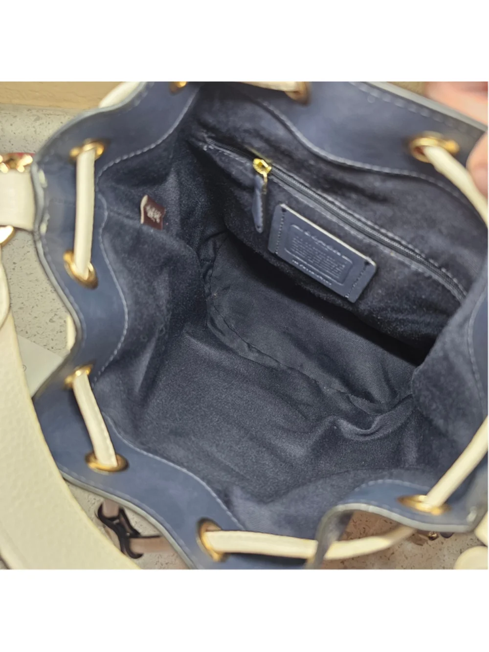 COACH Dempsey Drawstring Bucket Bag in Signature Denim C4101